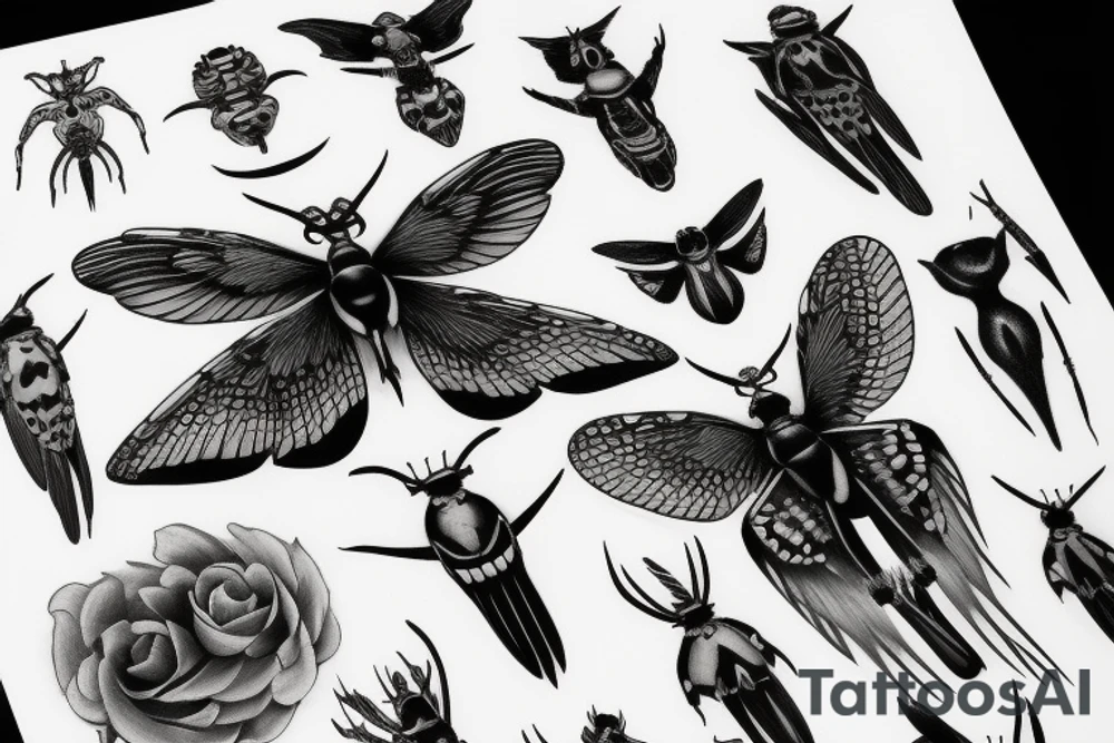 death hawkmoth tattoo idea