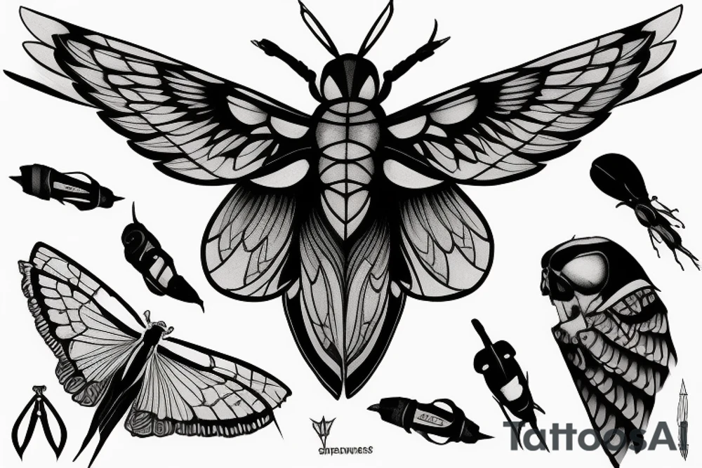 death hawkmoth tattoo idea