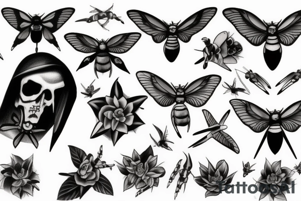 death hawkmoth tattoo idea