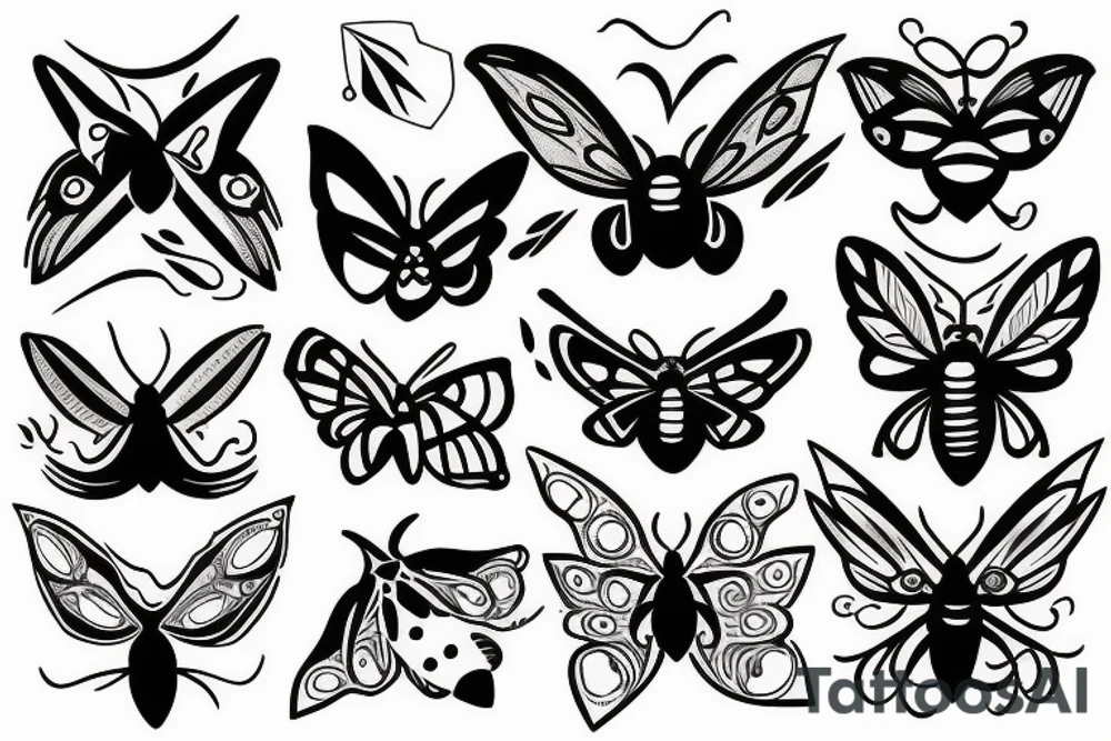 moth tattoo idea
