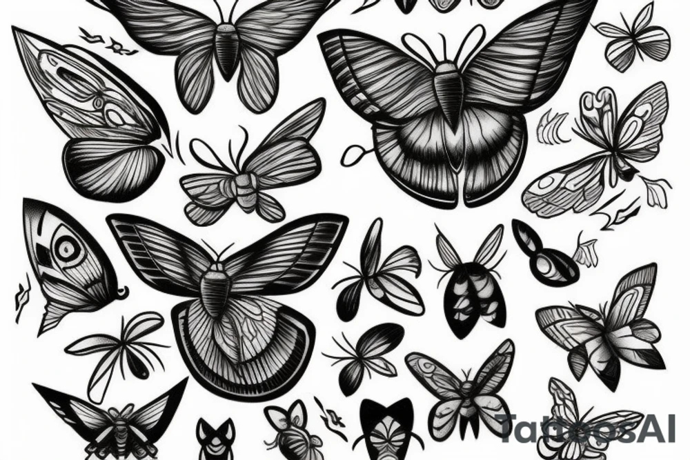 moth tattoo idea