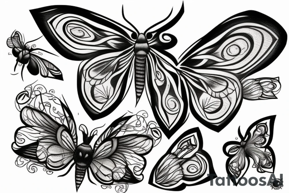 moth tattoo idea