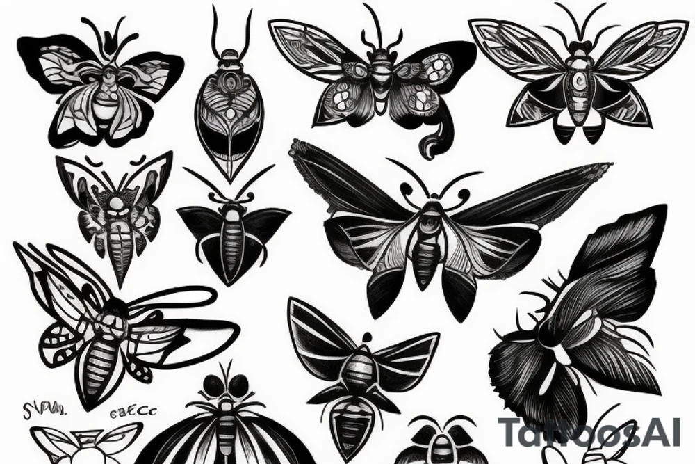 moth tattoo idea