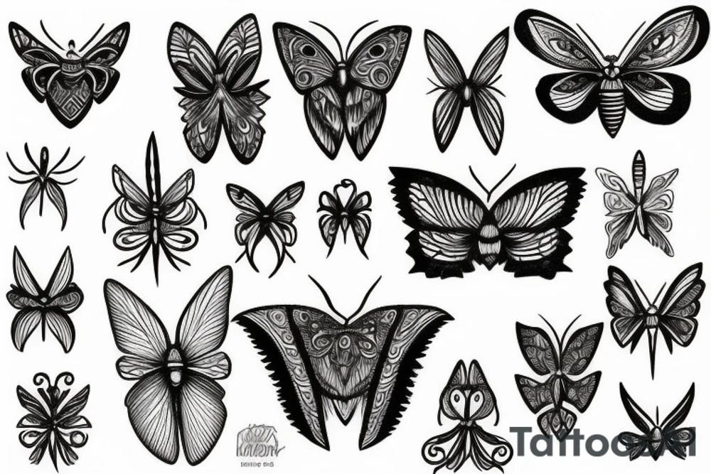 moth tattoo idea