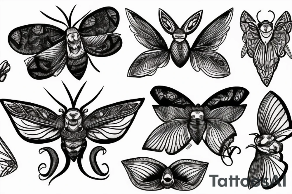 moth eyes tattoo idea