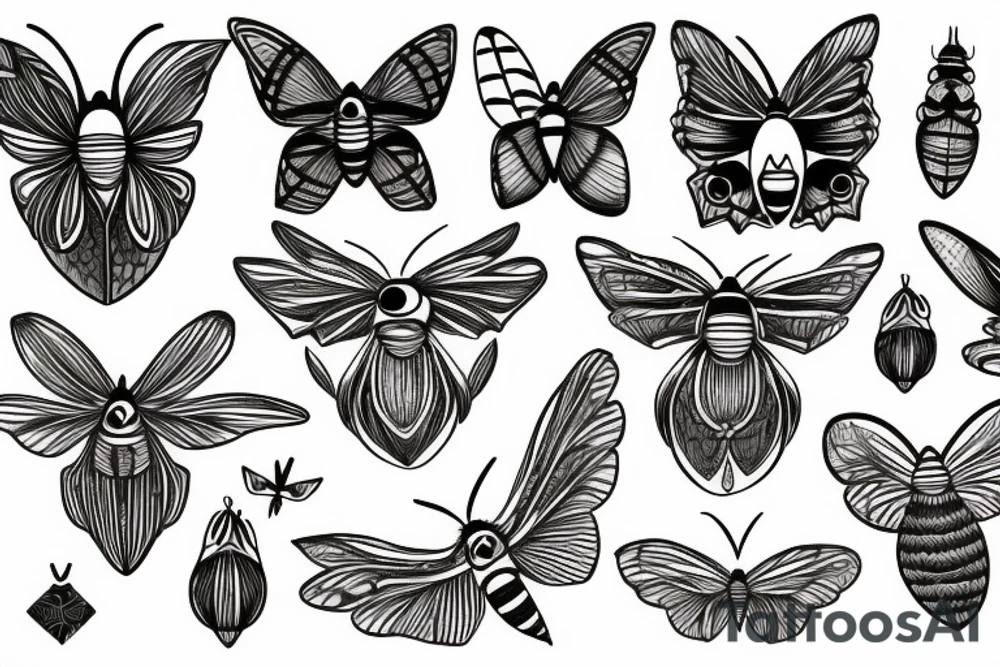 moth eyes tattoo idea
