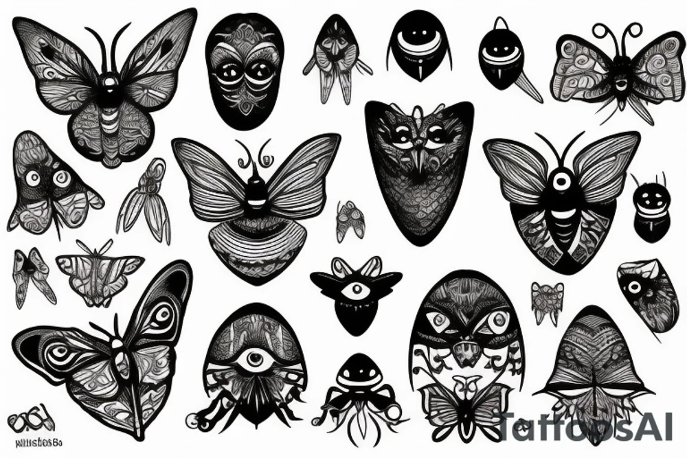 moth eyes tattoo idea