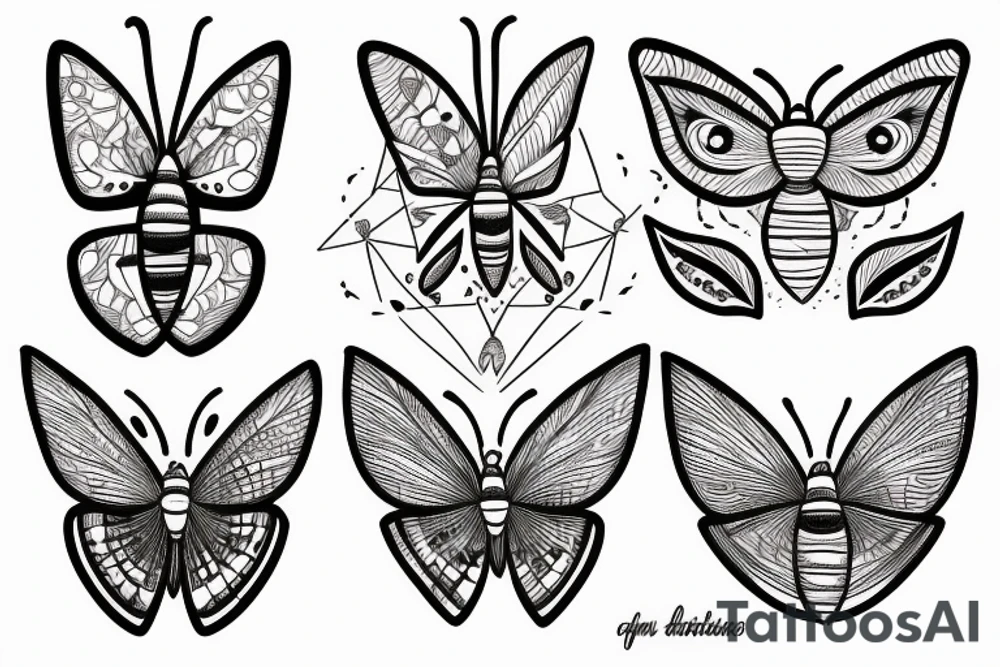 moth eyes tattoo idea
