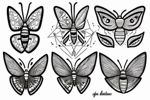 moth eyes tattoo idea