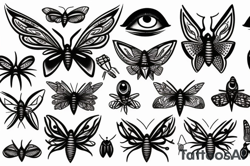 moth eyes tattoo idea