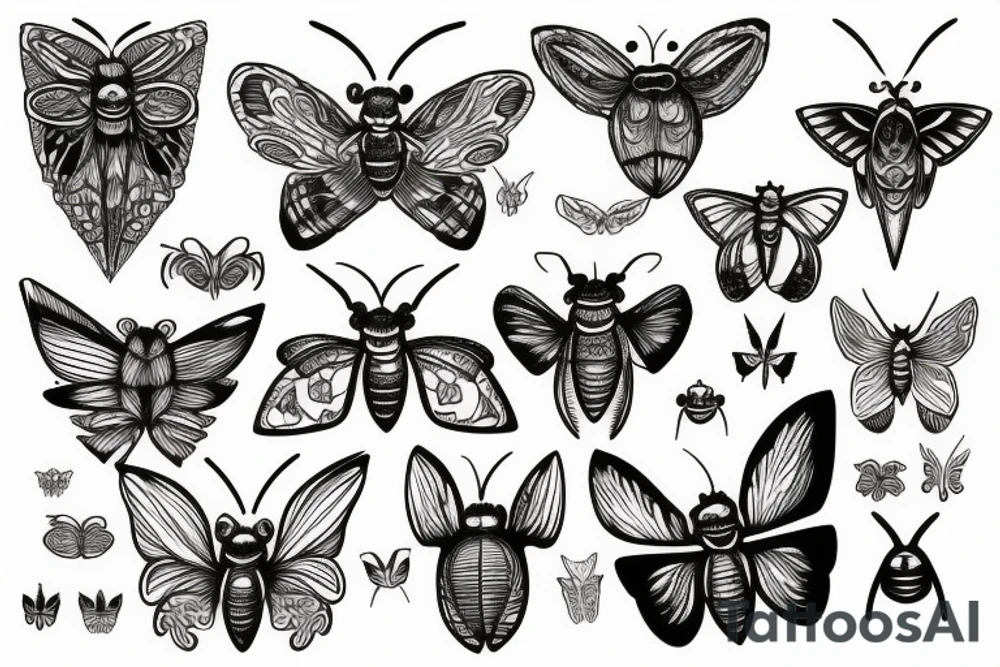 moth eyes tattoo idea
