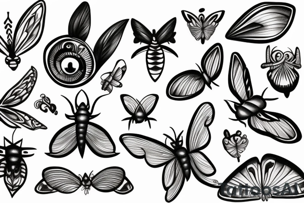 moth eyes tattoo idea