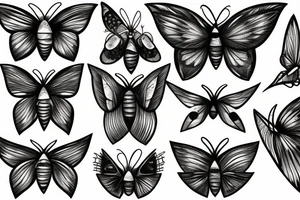 moth eyes tattoo idea