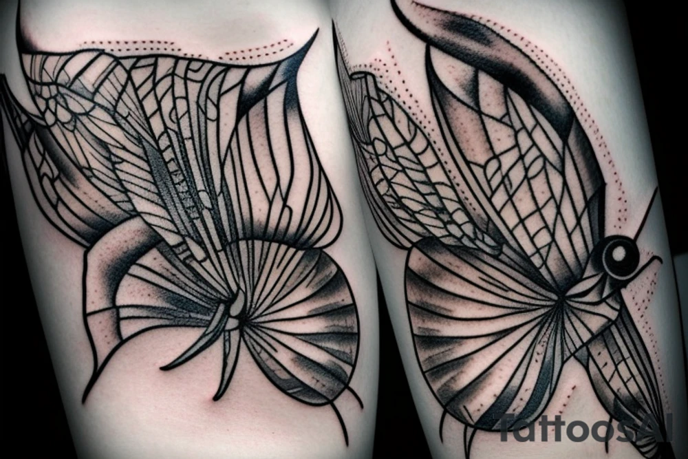 moth eyes goth tattoo idea
