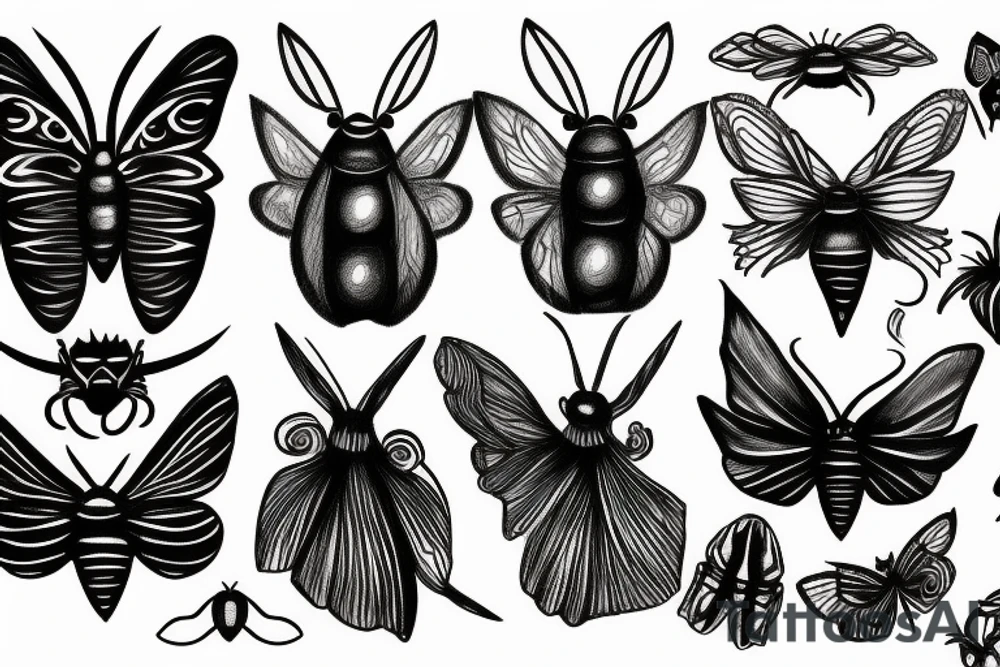 moth eyes goth tattoo idea