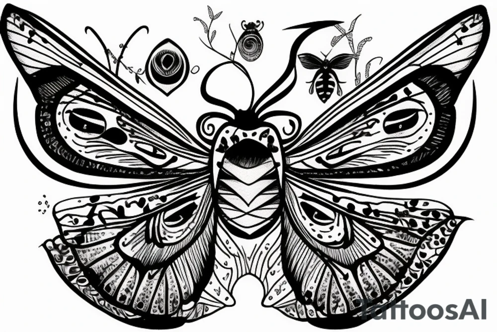 moth eyes goth tattoo idea