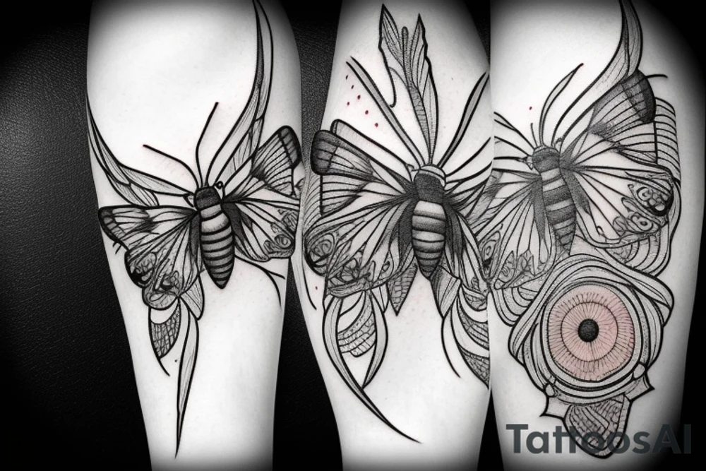 moth eyes goth tattoo idea