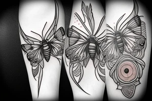 moth eyes goth tattoo idea