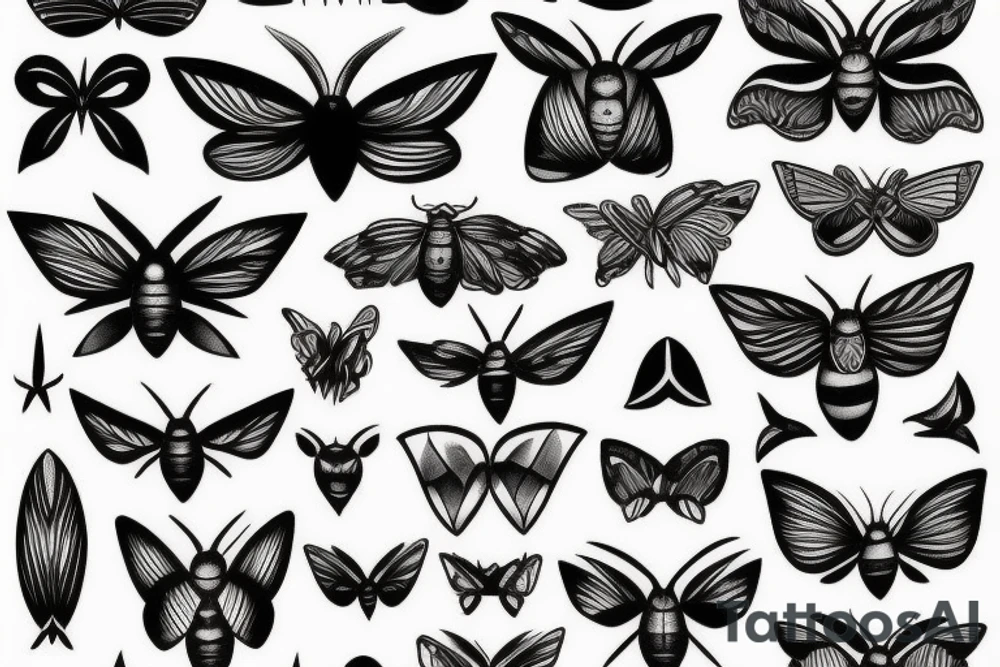 moth eyes goth tattoo idea