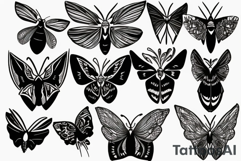 moth eyes goth tattoo idea