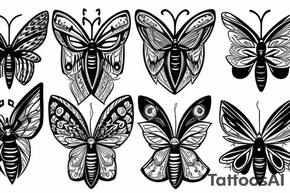 moth eyes goth tattoo idea