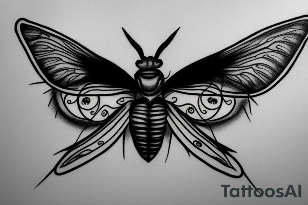 moth eyes goth tattoo idea