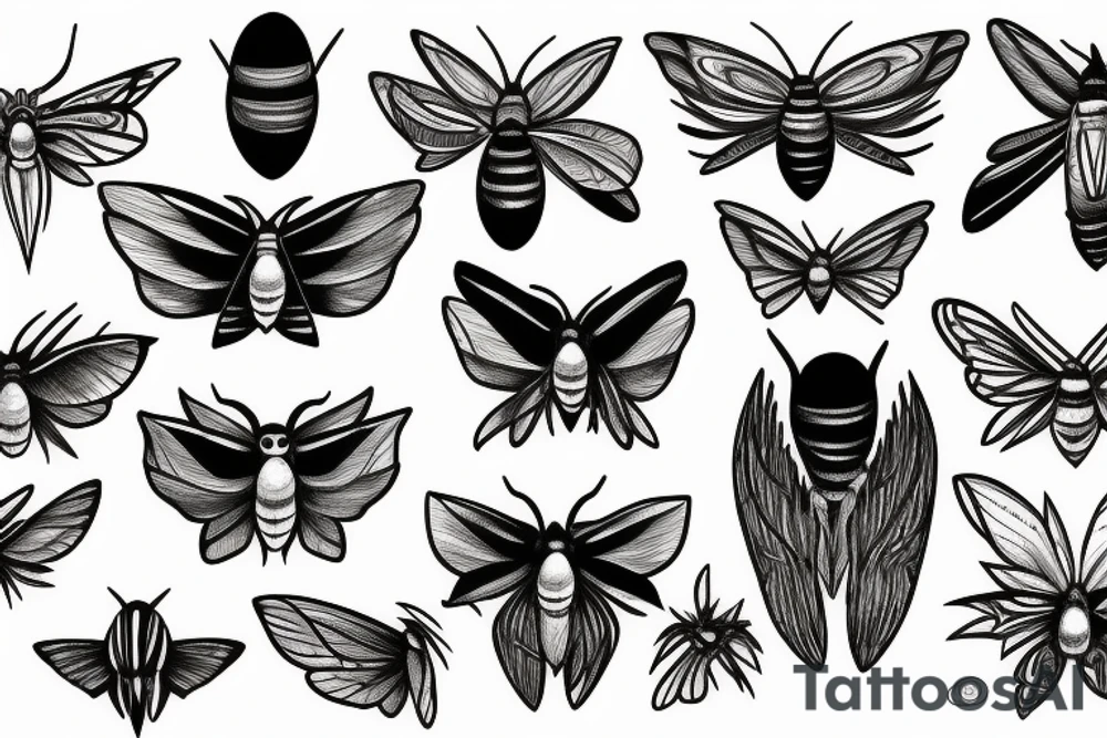 moth eyes goth tattoo idea