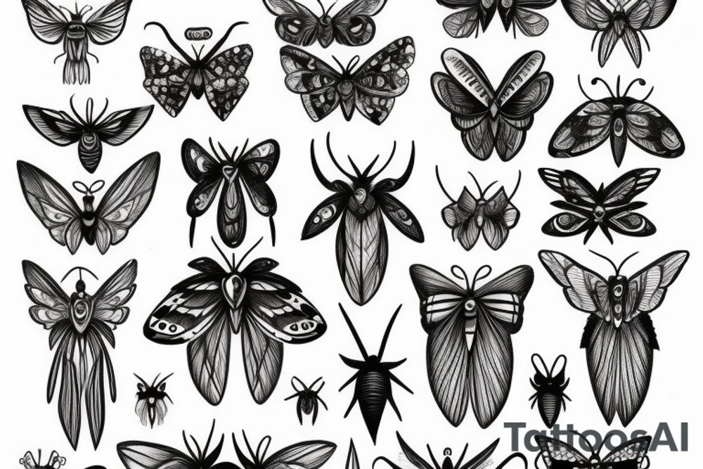 moth eyes goth tattoo idea
