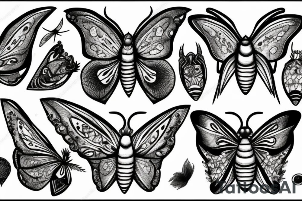 moth eyes goth tattoo idea