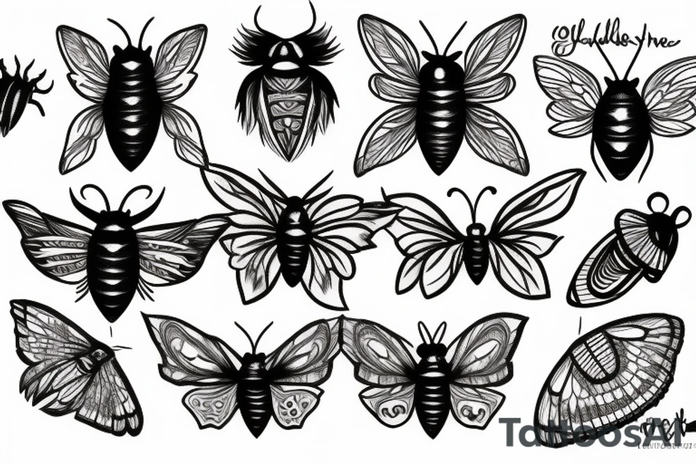 moth eyes goth tattoo idea