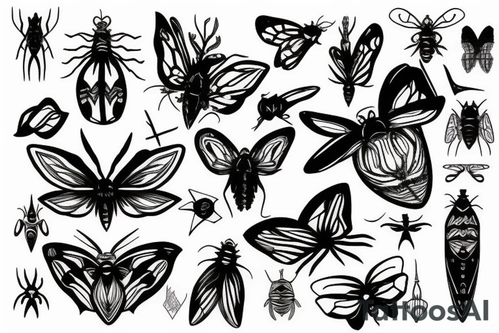 moth eyes goth tattoo idea