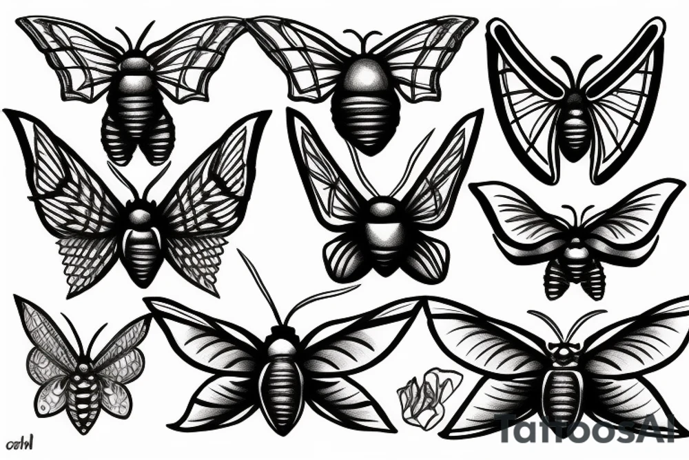 moth eyes goth tattoo idea