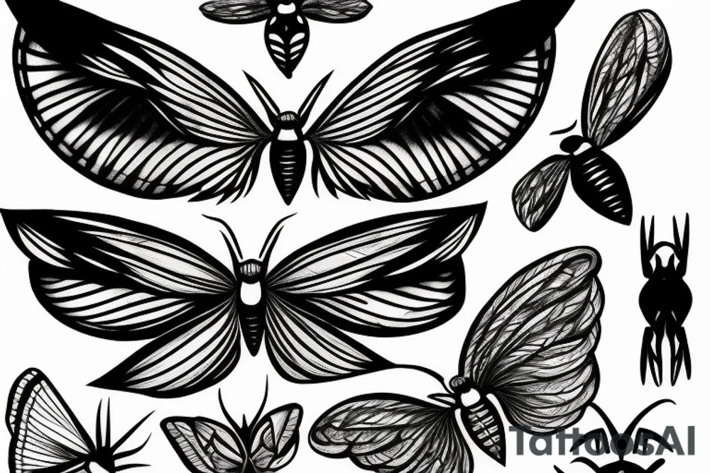 moth eyes goth tattoo idea