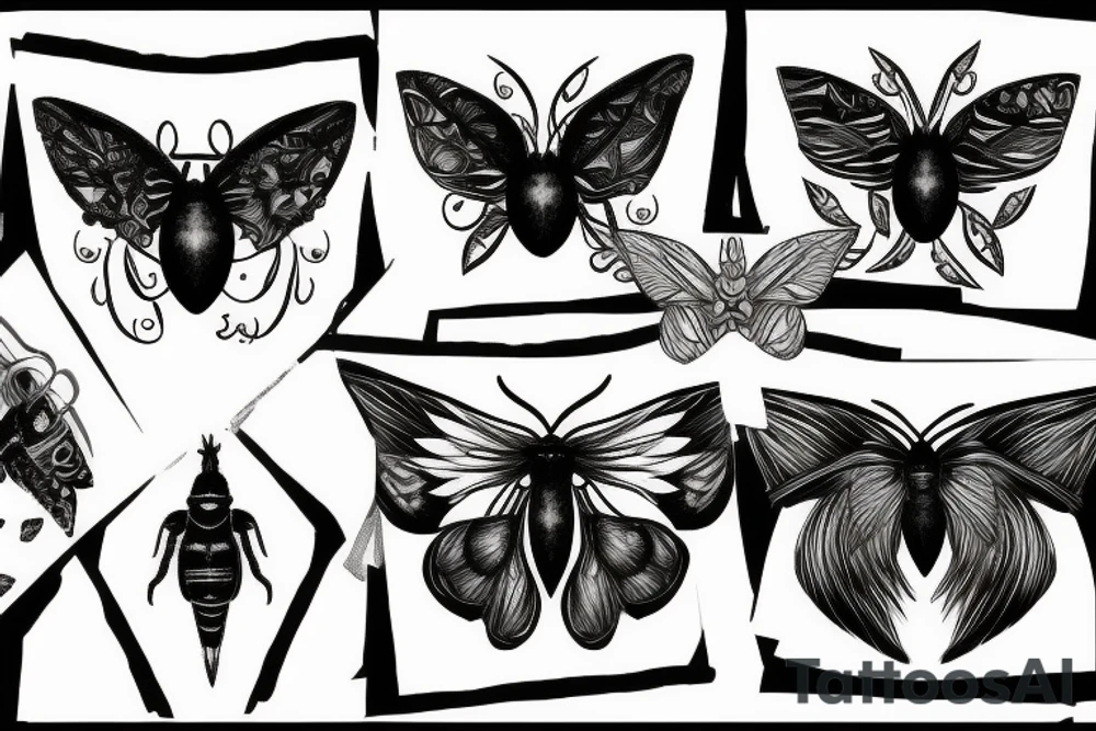 moth eyes goth tattoo idea