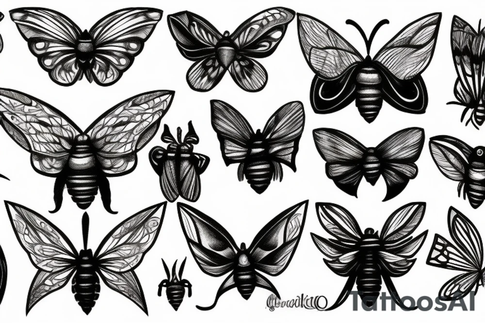 moth eyes goth tattoo idea