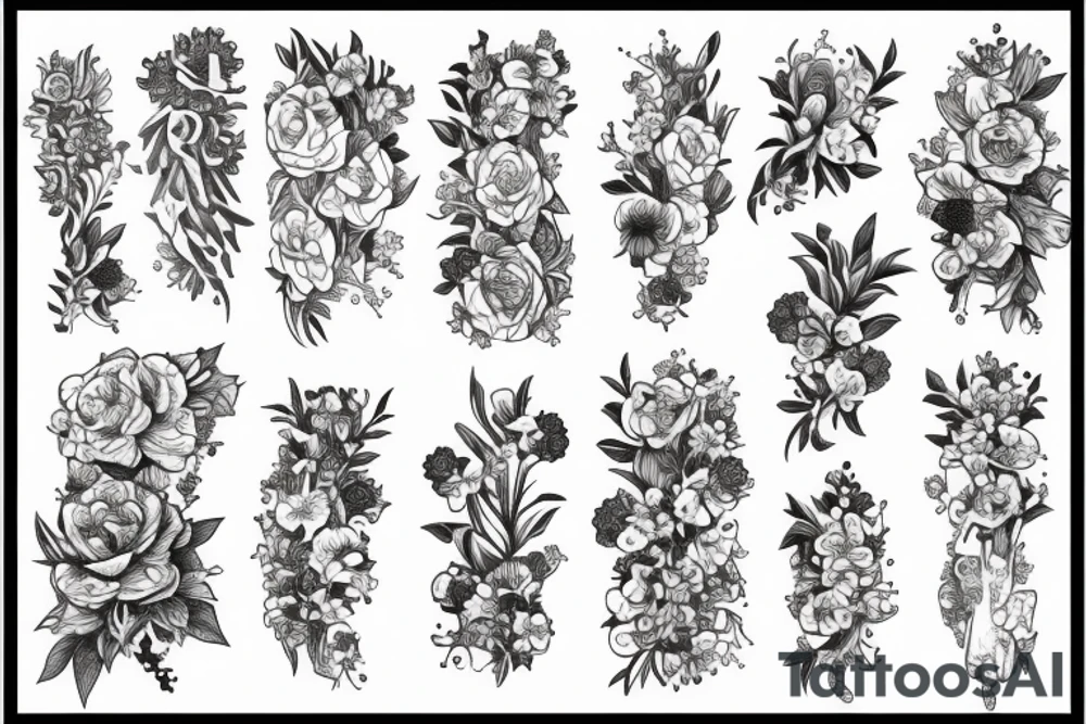 snapdragon flowers tattoo idea