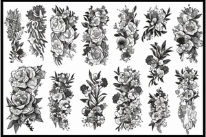 snapdragon flowers tattoo idea
