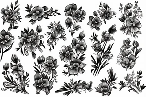snapdragon flowers tattoo idea