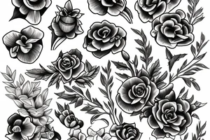 snapdragon flowers tattoo idea