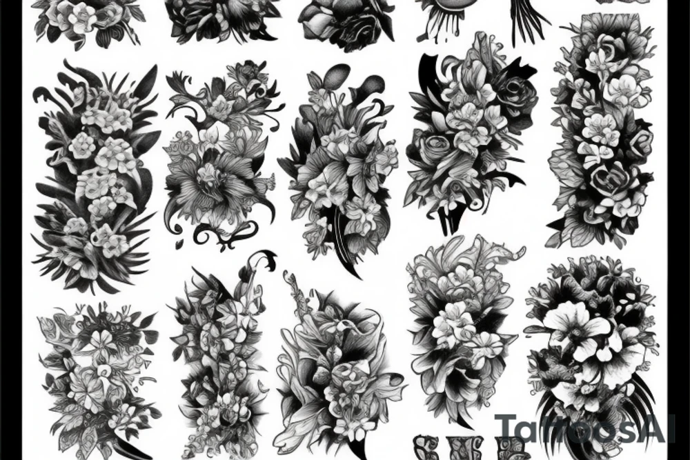snapdragon flowers tattoo idea