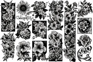 snapdragon flowers tattoo idea
