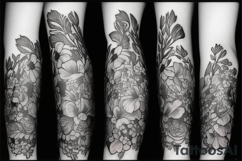 snapdragon flowers tattoo idea