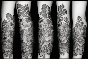 snapdragon flowers tattoo idea