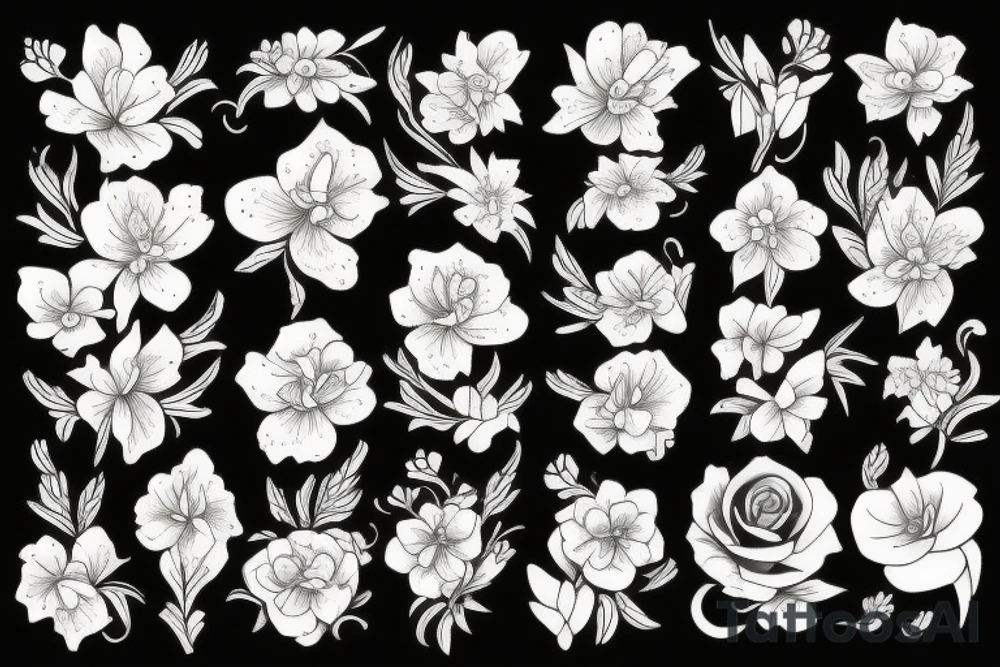 snapdragon flowers tattoo idea