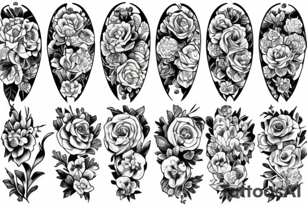 snapdragon flowers tattoo idea
