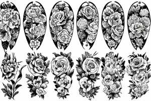 snapdragon flowers tattoo idea