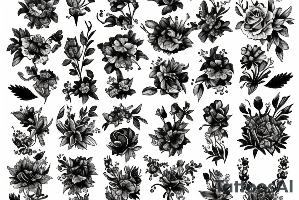 snapdragon flowers tattoo idea