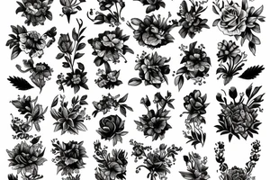 snapdragon flowers tattoo idea