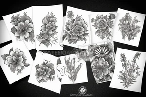 snapdragon flowers tattoo idea