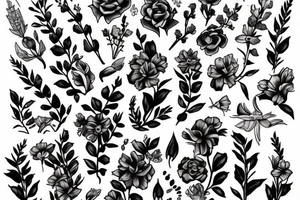 snapdragon flowers tattoo idea